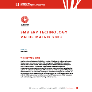SMB ERP Technology Value Matrix 2023 - ITTech Pulse